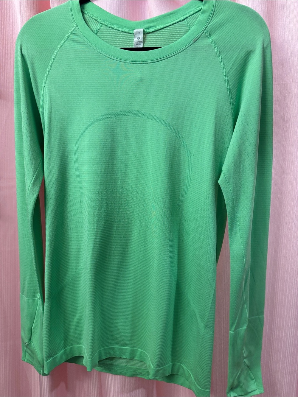 lululemon athletica Long Sleeve Tee in Bright Mint Green
